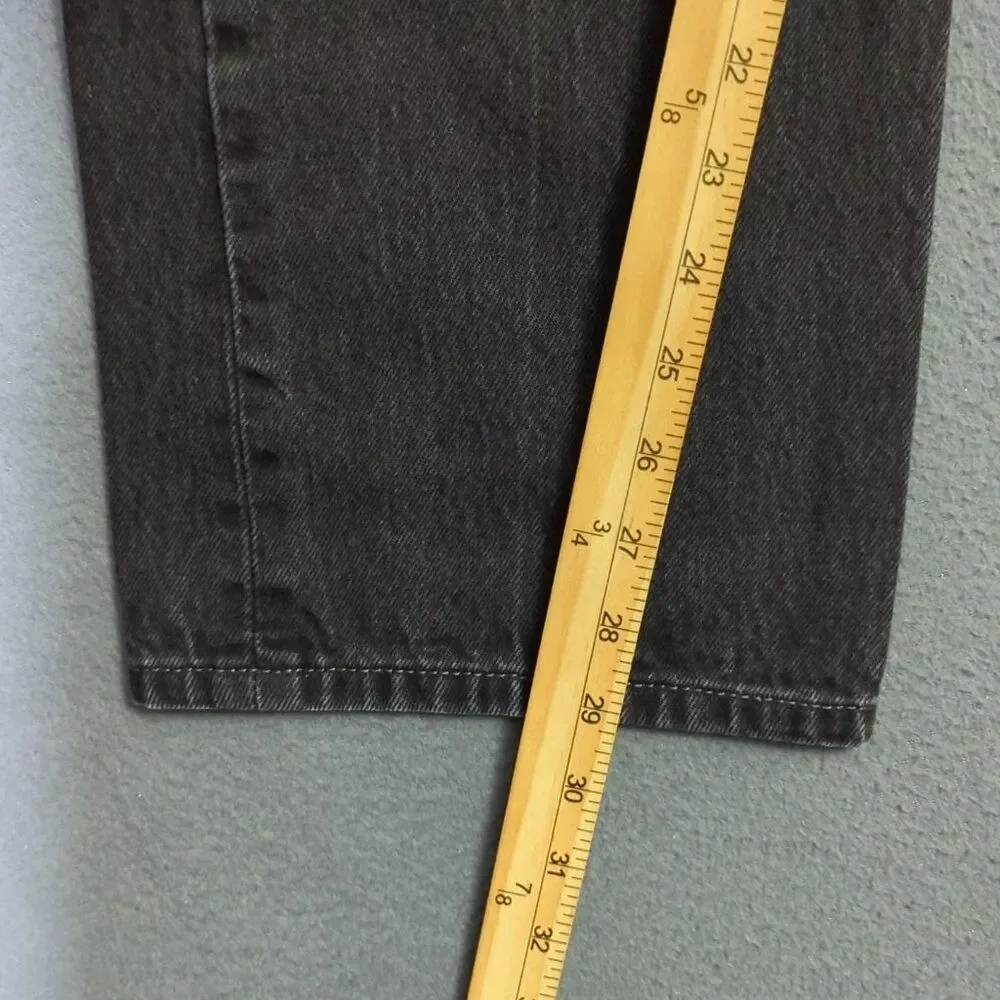 Levi's Jeans Men's 35x32 Fits 32x29 Black 501 Straight Button Fly Classic Fit